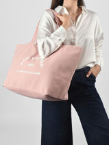 Sac Shopping Rsg Coton Karl lagerfeld Rose rsg A1W50006-vue-porte