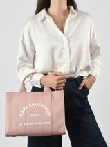 Small Tote Bag Rsg Cotton Karl lagerfeld Pink rsg A1W50010-vue-porte