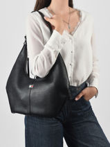 Shoulder Bag Tjw Slouchy Tommy hilfiger Black tjw slouchy AW18776-vue-porte