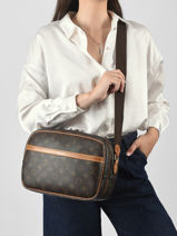 Sac Bandouli�re Second Life Louis vuitton Marron second life P31VK450-vue-porte
