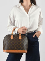 Satchel Second Life Louis vuitton Brown second life F9JIQXUI-vue-porte