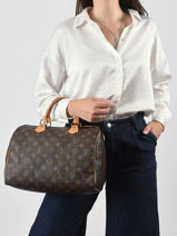 Satchel Second Life Louis vuitton Brown second life FKBJ5I0A-vue-porte