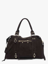 A4 Size Shoulder Bag Velvet Milano Brown velvet VE24095O