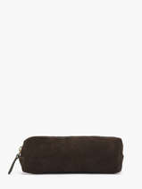 Trousse Cuir Milano Marron velvet VE22116O