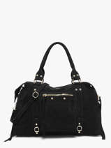 A4 Size Shoulder Bag Velvet Milano Black velvet VE24095O