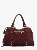 A4 Size Shoulder Bag Velvet Milano Red velvet VE24095O