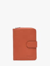 Wallet Leather Hexagona Orange confort 461063R
