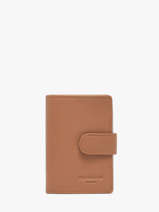 Card Holder Leather Hexagona Brown confort 467254R