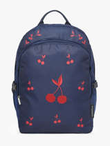 2-compartment Backpack Caramel et cie Blue boheme FI