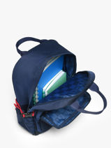 Sac � Dos 1 Compartiment Caramel et cie Bleu boheme FI-vue-porte