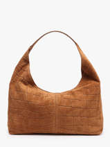 Sac Port� �paule Velvet Croco Cuir Milano Marron velvet croco CV26061