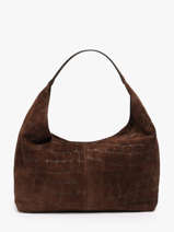 Shoulder Bag Velvet Croco Leather Milano Brown velvet croco CV26061