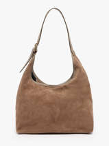 Shoulder Bag Velvet Caviar Leather Milano Beige velvet caviar VC26062