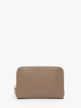 Porte-monnaie Cuir Milano Beige caviar CA19043O