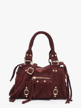 Sac Bandouli�re Velvet Cuir Milano Violet velvet VE24092O