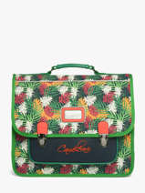 Satchel For Kids 2 Compartments Cameleon Green retro CA38