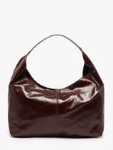Shoulder Bag Shiny Sauvage Leather Milano Brown shiny sauvage SS26061