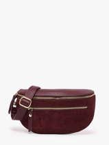 Sac Banane Cuir Milano Rouge velvet caviar VC24111