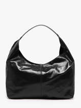 Shoulder Bag Shiny Sauvage Leather Milano Black shiny sauvage SS26061