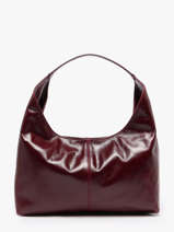 Sac Port� �paule Shiny Sauvage Cuir Milano Rouge shiny sauvage SS26061
