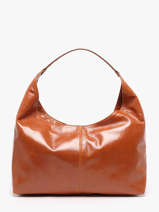 Shoulder Bag Shiny Sauvage Leather Milano Brown shiny sauvage SS26061