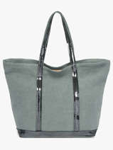 Large Le Cabas Tote Bag Linnen Sequins Vanessa bruno Blue cabas lin 31V40315