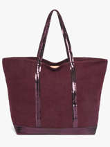 Zipped Linen Tote Bag Le Cabas Sequins Vanessa bruno Red cabas lin 31V40409