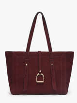 Sac Port� �paule Altesse Suede Cuir Etrier Violet altesse suede EASU088S