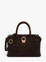 Satchel S Equestre Croco Leather Etrier Brown equestre croco EEQC142S