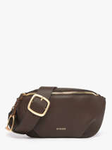 Sac Banane Torsade Cuir Etrier Marron torsade ETOS022M