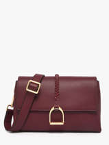 Sac Bandouli�re M Torsade Cuir Etrier Rouge torsade ETOS169M