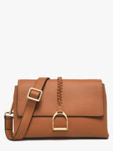 Sac Bandouli�re M Torsade Cuir Etrier Marron torsade ETOS169M