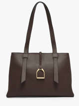 Sac Port� �paule Torsade Cuir Etrier Marron torsade ETOS173L