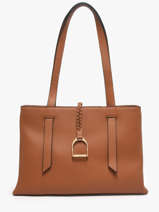 Sac Port� �paule Torsade Cuir Etrier Marron torsade ETOS173L