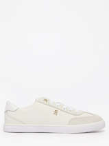 Sneakers En Cuir Tommy hilfiger Blanc women 9391YBL
