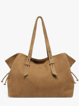 A4 Size Shoulder Bag Cavalier Nubuck Leather Etrier Brown cavalier nubuck ECAN215L