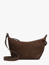 Shoulder Bag Cavalier Nubuck Leather Etrier Brown cavalier nubuck ECAN228M