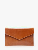 Large Leather Paddock Clutch Bag Etrier Brown paddock EPAD075L