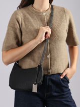 Shoulder Bag Ecuyer Leather Etrier Black ecuyer EECU1201-vue-porte