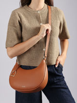 Shoulder Bag Torsade Leather Etrier Brown torsade ETOS167M-vue-porte