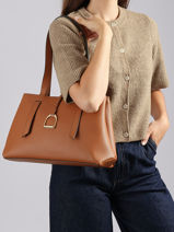Shoulder Bag Torsade Leather Etrier Brown torsade ETOS173L-vue-porte