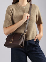 Shoulder Bag M Torsade Leather Etrier Brown torsade ETOS169M-vue-porte