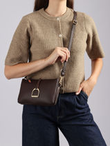 Sac Bandouli�re Torsade Cuir Etrier Marron torsade ETOS0142-vue-porte