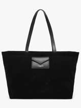 Sac Port� �paule Suedine Kba Polyester Lancaster Noir suedine kba 63