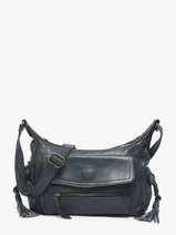 Sac Bandouli�re Cow Cuir Basilic pepper Bleu cow BCOW91