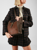 Sac Port� �paule Ellebore Woomen Marron ellebore WHEB07-vue-porte