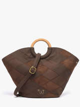 Sac Port� Main Neflier Patchwork Woomen Marron neflier patchwork WNET01