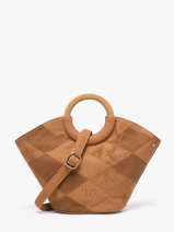Crossbody Bag Neflier Patchwork Woomen Brown neflier patchwork WNET02