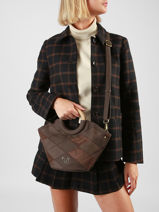 Sac Bandouli�re Neflier Patchwork Woomen Marron neflier patchwork WNET02-vue-porte