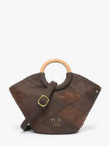 Crossbody Bag Neflier Patchwork Woomen Brown neflier patchwork WNET02